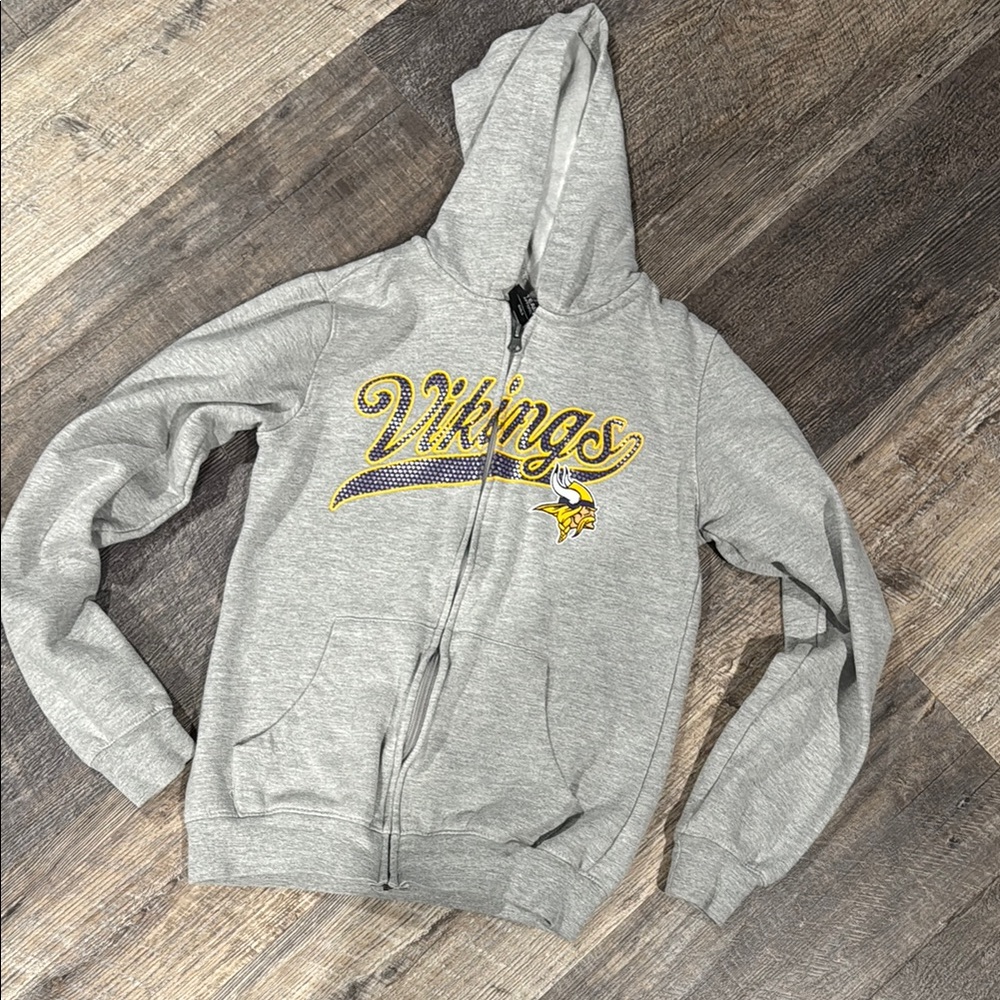 Gray Vikings Hoodie sweatshirt